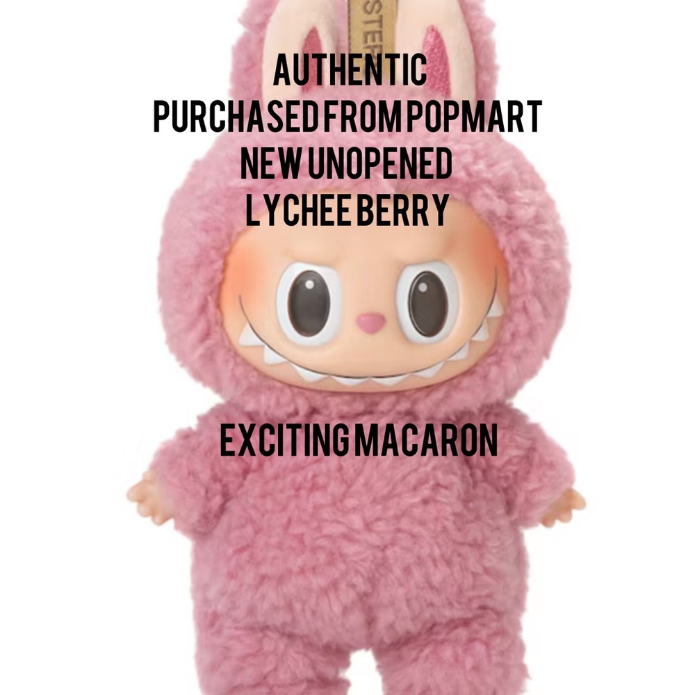 Pink Labubu Authentic Plush Lychee Berry